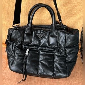 Prada bomber nappa tote bag